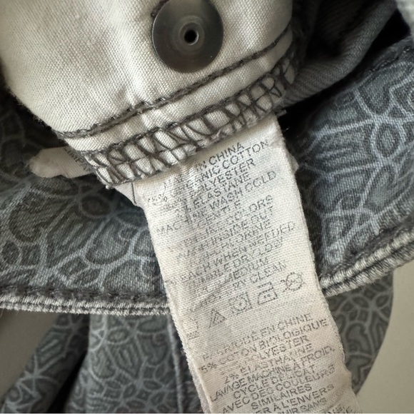 Prana gray geometric print straight leg jeans size 2 / 26 - Picture 4 of 5